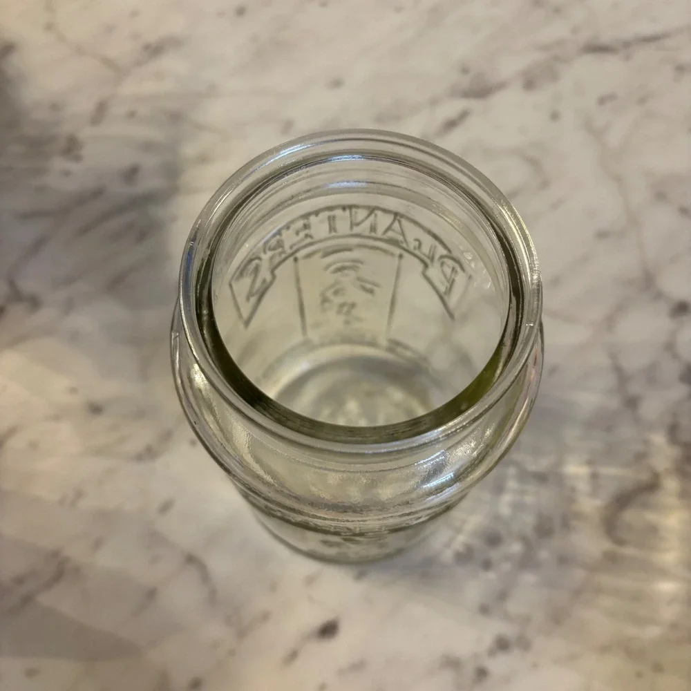 Planters‎ 75th Anniversary Peanut Jar Glass Mr Peanut Collectible Vintage